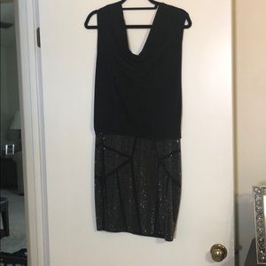 Cache black sequin cocktail dress size 6
